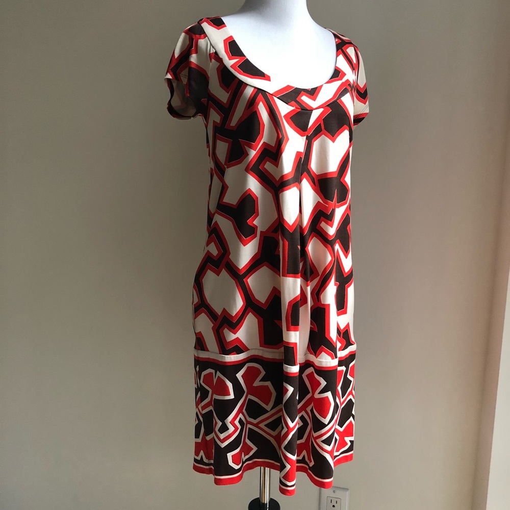DVF tribal print silk dress